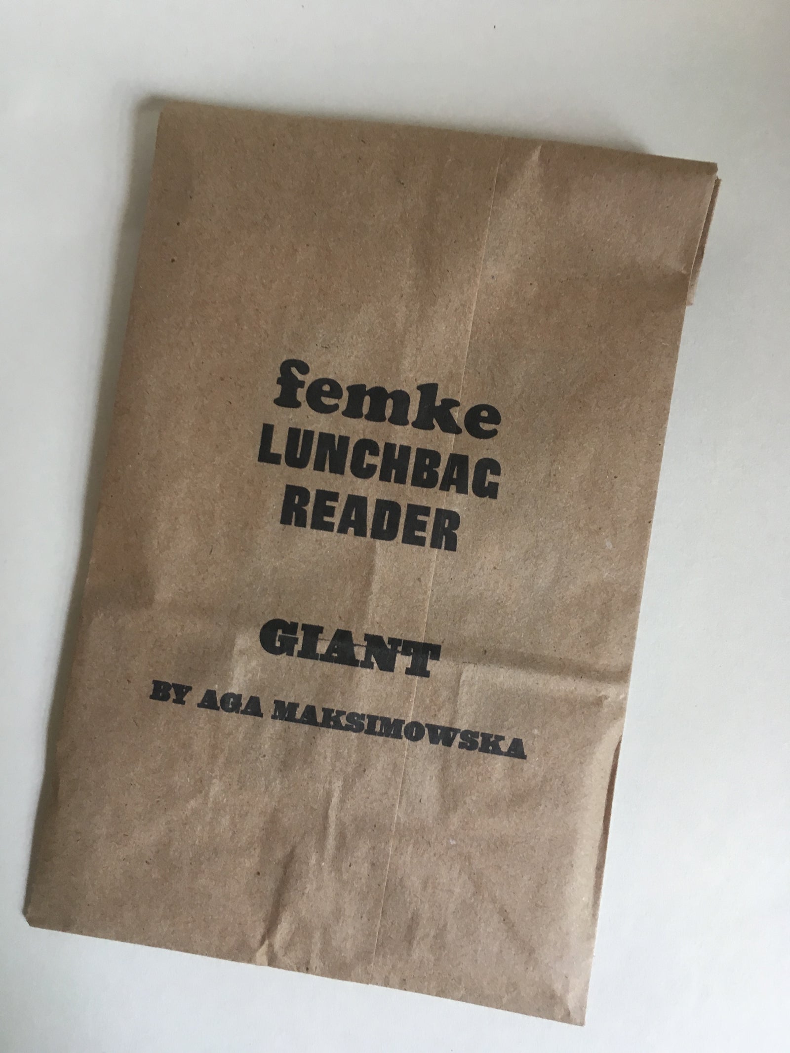 Femke Lunchbag Reader - Giant by Aga Maksimowska, postage included